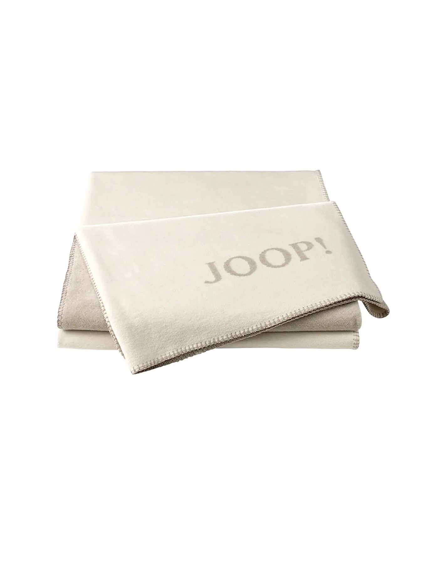 JOOP | Wohndecke "Uni Doubleface" 150x200cm (Anthrazit-Ash) | creme